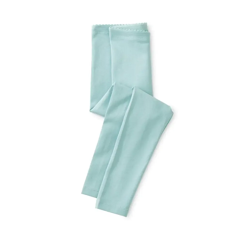 Tea Collection NWT Canal Blue Solid Leggings. Size 4.